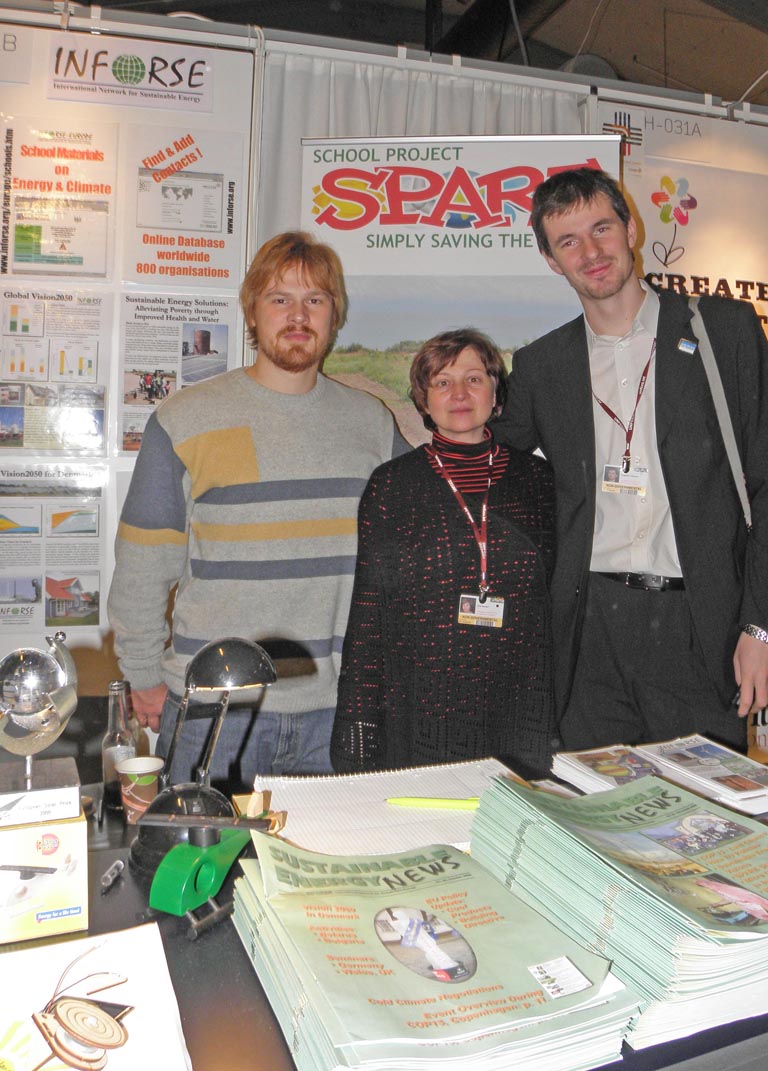 Visitors from Belarus at INFORSE exhibition at Bella center UNFCCC COP15